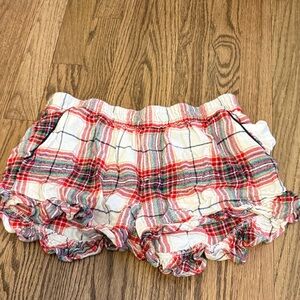 Aerie Plaid Ruffle Shorts